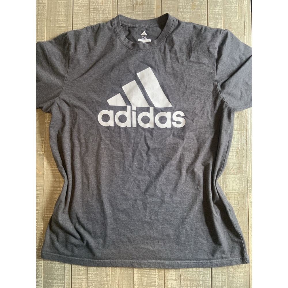 Adidas Golf T-Shirt Size 2XL Gray Polyester Cotton Tee Short Sleeve